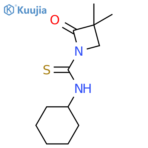 1-Azetidinecarbothioamide, N-cyclohexyl-3,3-dimethyl-2-oxo- structure