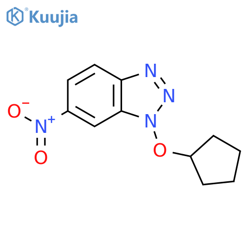 1-cyclopentyloxy-6-nitrobenzotriazole structure