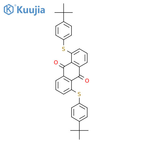 9,10-Anthracenedione, 1,5-bis[[4-(1,1-dimethylethyl)phenyl]thio]- structure