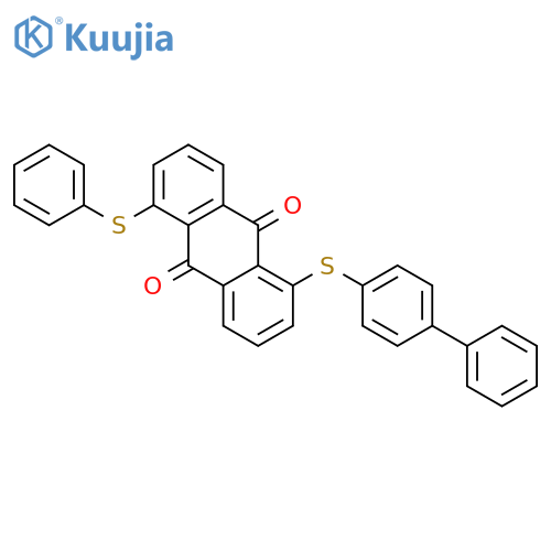 9,10-Anthracenedione, 1-([1,1'-biphenyl]-4-ylthio)-5-(phenylthio)- structure