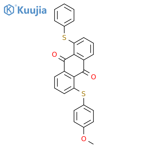 9,10-ANTHRACENEDIONE, 1-[(4-METHOXYPHENYL)THIO]-5-(PHENYLTHIO)- structure