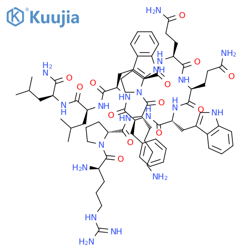 L-Leucinamide,D-arginyl-D-prolyl-L-lysyl-L-prolyl-L-glutaminyl-L-glutaminyl-D-tryptophyl-L-phenylalanyl-D-tryptophyl-L-leucyl- structure