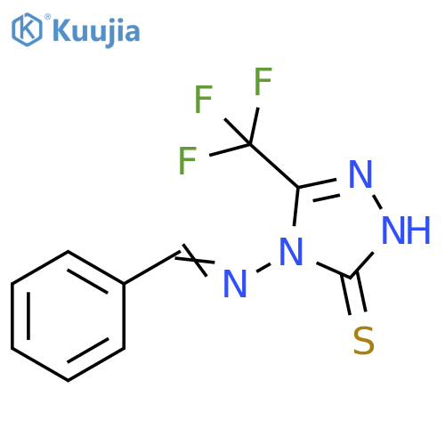 3H-1,2,4-Triazole-3-thione,2,4-dihydro-4-[(phenylmethylene)amino]-5-(trifluoromethyl)- structure
