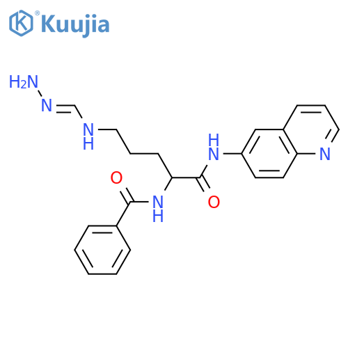 BENZAMIDE, N-[4-[(AMINOIMINOMETHYL)AMINO]-1-[(6-QUINOLINYLAMINO)CARBONYL]BUTYL]- structure