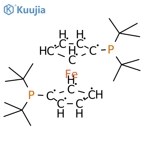 1,1'-Bis(di-tert-butylphosphino)ferrocene structure