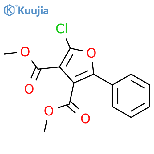 3,4-Furandicarboxylic acid, 2-chloro-5-phenyl-, dimethyl ester structure