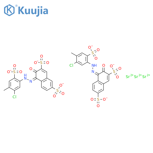 2,7-Naphthalenedisulfonicacid, 4-[2-(5-chloro-4-methyl-2-sulfophenyl)diazenyl]-3-hydroxy-, strontiumsalt (1:?) structure