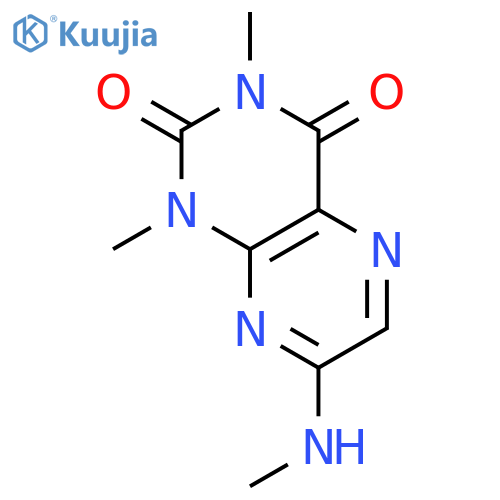 2,4(1H,3H)-PTERIDINEDIONE, 1,3-DIMETHYL-7-(METHYLAMINO)- structure