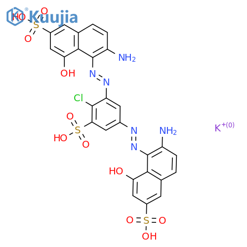 5,5'-[(4-chloro-5-sulpho-m-phenylene)diazo]bis[6-amino-4-hydroxynaphthalene-2-sulphonic] acid, potassium salt structure