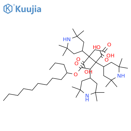 1,2,3,4-Butanetetracarboxylicacid, 1,2,3-tris(2,2,6,6-tetramethyl-4-piperidinyl) 4-tridecyl ester structure