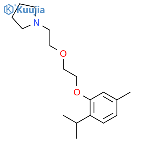1-(2-{2-[5-methyl-2-(propan-2-yl)phenoxy]ethoxy}ethyl)pyrrolidine structure