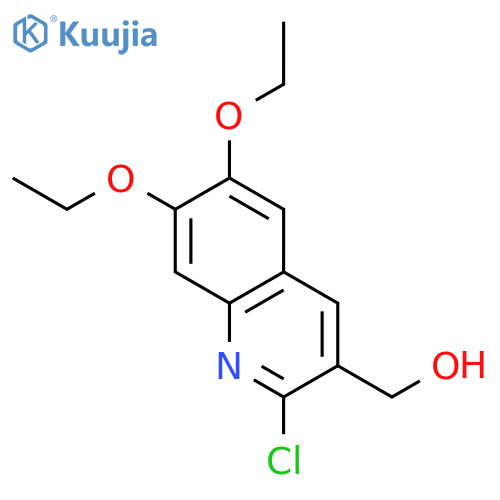 3-QUINOLINEMETHANOL, 2-CHLORO-6,7-DIETHOXY- structure