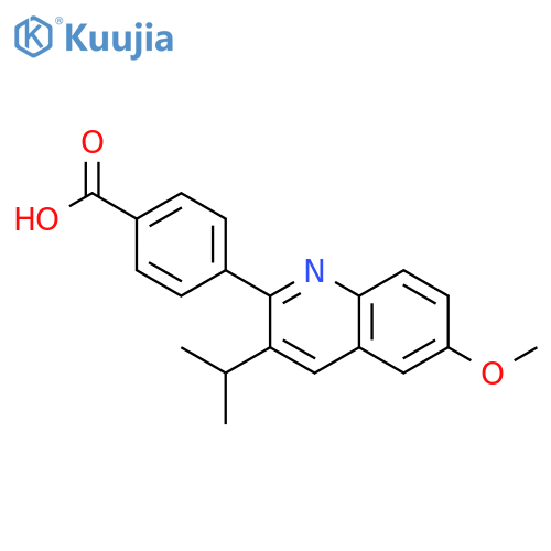 Benzoic acid, 4-[6-methoxy-3-(1-methylethyl)-2-quinolinyl]- structure