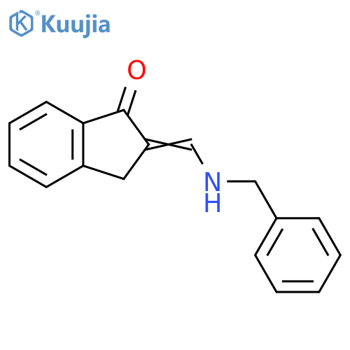1H-Inden-1-one, 2,3-dihydro-2-[[(phenylmethyl)amino]methylene]- structure