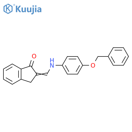 1H-Inden-1-one,2,3-dihydro-2-[[[4-(phenylmethoxy)phenyl]amino]methylene]- structure