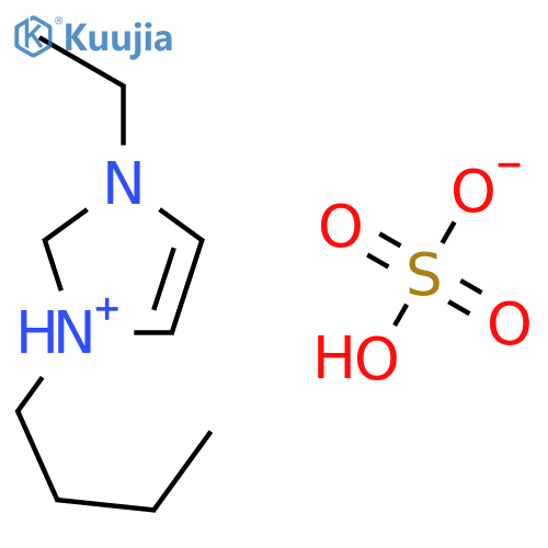 1H-Imidazolium, 1-butyl-3-ethyl-, sulfate (1:1) structure
