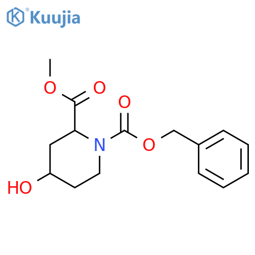 4-HYDROXY-PIPERIDINE-1,2-DICARBOXYLIC ACID 1-BENZYL ESTER 2-METHYL ESTER structure
