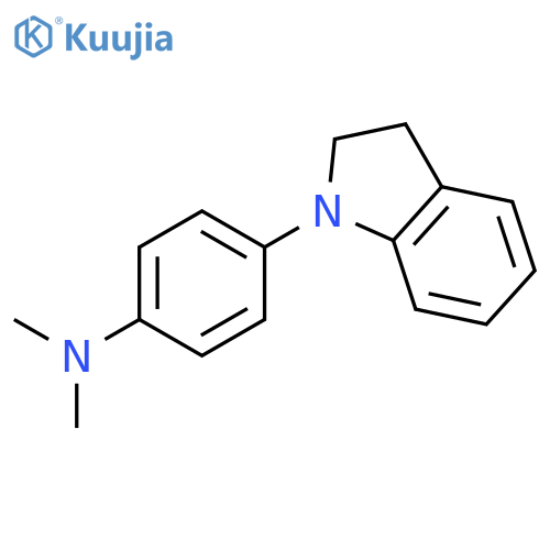 BENZENAMINE, 4-(2,3-DIHYDRO-1H-INDOL-1-YL)-N,N-DIMETHYL- structure