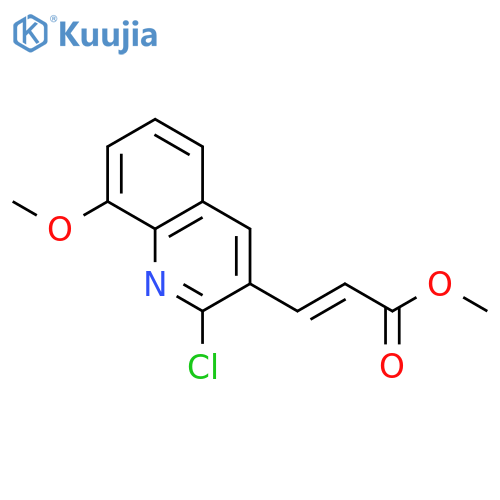 2-Propenoic acid, 3-(2-chloro-8-methoxy-3-quinolinyl)-, methyl ester structure