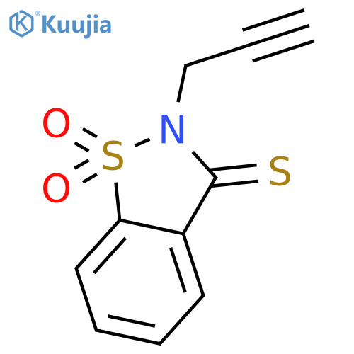 1,2-Benzisothiazole-3(2H)-thione, 2-(2-propynyl)-, 1,1-dioxide structure