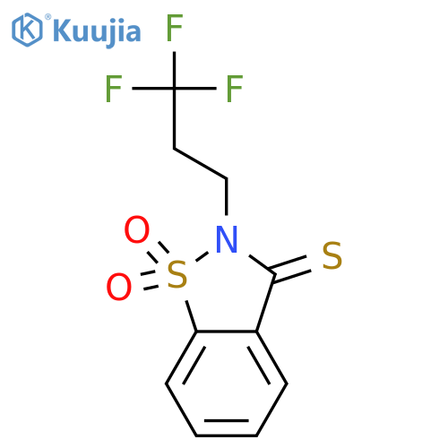 1,2-BENZISOTHIAZOLE-3(2H)-THIONE, 2-(3,3,3-TRIFLUOROPROPYL)-, 1,1-DIOXIDE structure