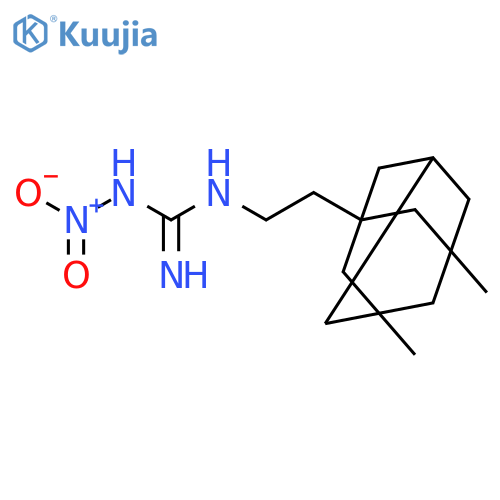 GUANIDINE, N-[2-(3,5-DIMETHYLTRICYCLO[3.3.1.13,7]DEC-1-YL)ETHYL]-N'-NITRO- structure