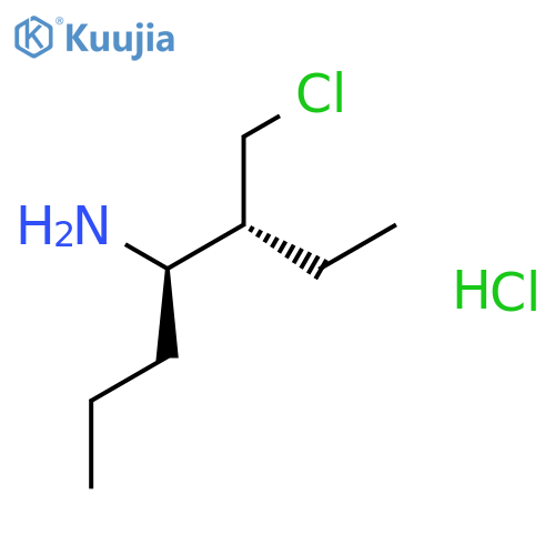 4-Heptanamine, 3-(chloromethyl)-, hydrochloride, (3R,4R)- structure