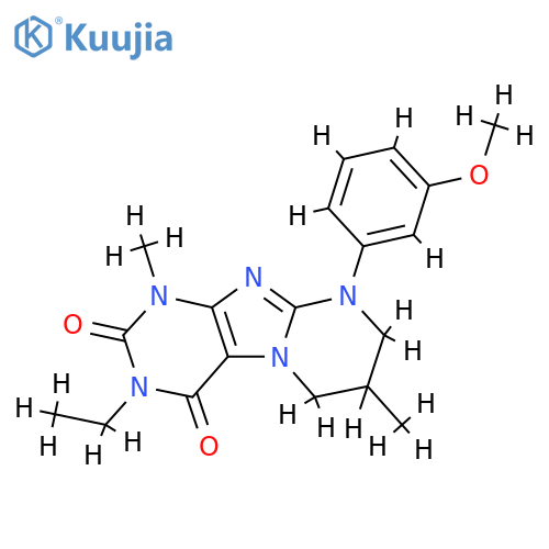 3-ethyl-9-(3-methoxyphenyl)-1,7-dimethyl-1H,2H,3H,4H,6H,7H,8H,9H-pyrimido1,2-gpurine-2,4-dione structure