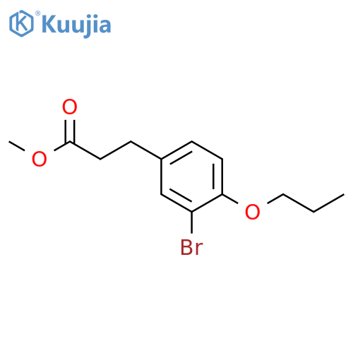 BENZENEPROPANOIC ACID, 3-BROMO-4-PROPOXY-, METHYL ESTER structure