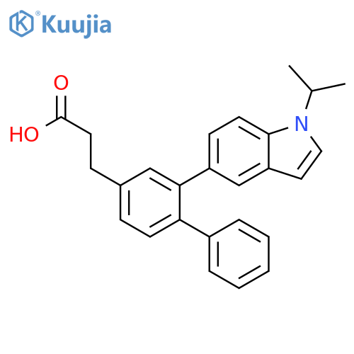 [1,1'-BIPHENYL]-4-PROPANOIC ACID, 2-[1-(1-METHYLETHYL)-1H-INDOL-5-YL]- structure