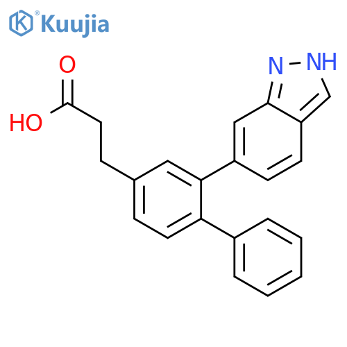 [1,1'-BIPHENYL]-4-PROPANOIC ACID, 2-(1H-INDAZOL-6-YL)- structure