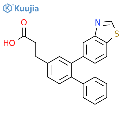 [1,1'-Biphenyl]-4-propanoic acid, 2-(5-benzothiazolyl)- structure