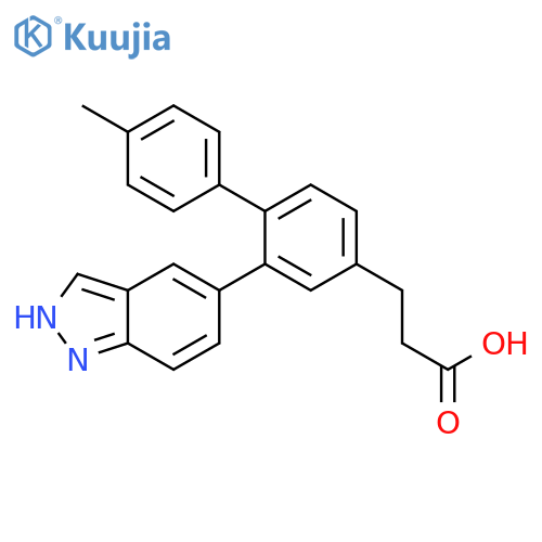 [1,1'-Biphenyl]-4-propanoic acid, 2-(1H-indazol-5-yl)-4'-methyl- structure