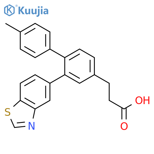 [1,1'-Biphenyl]-4-propanoic acid, 2-(5-benzothiazolyl)-4'-methyl- structure