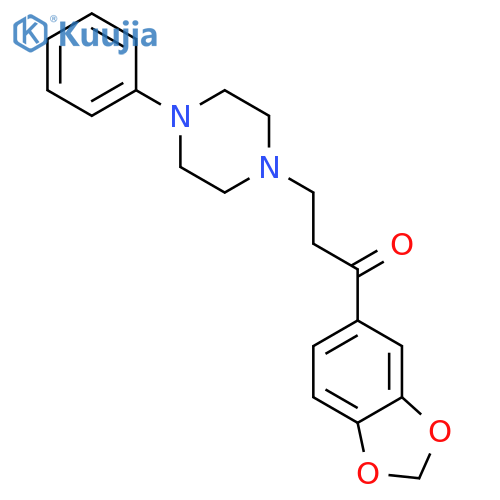 1-(1,3-BENZODIOXOL-5-YL)-3-(4-PHENYLPIPERAZINO)-1-PROPANONE structure