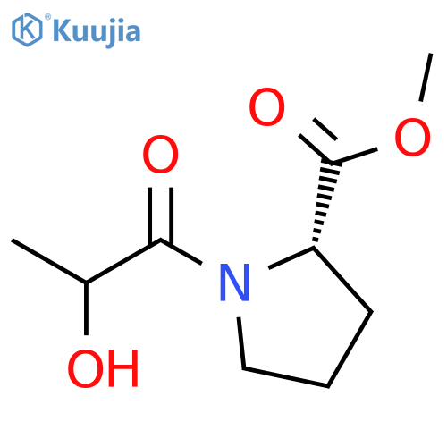 L-PROLINE, 1-(2-HYDROXY-1-OXOPROPYL)-, METHYL ESTER, (S)- structure