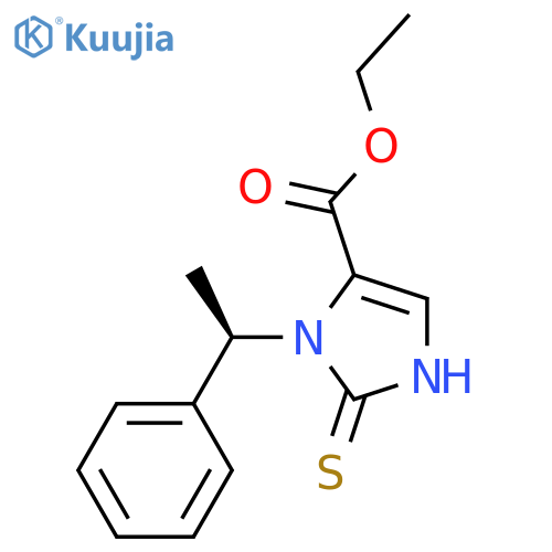 ethyl 3-(1-phenylethyl)-2-sulfanylidene-1H-imidazole-4-carboxylate structure
