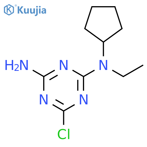 6-Chloro-N-cyclopentyl-N-ethyl-1,3,5-triazine-2,4-diamine structure