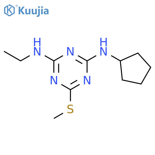 1,3,5-Triazine-2,4-diamine,N2-cyclopentyl-N4-ethyl-6-(methylthio)- structure