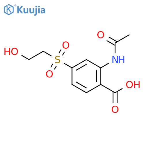 Benzoic acid,2-(acetylamino)-4-[(2-hydroxyethyl)sulfonyl]- structure