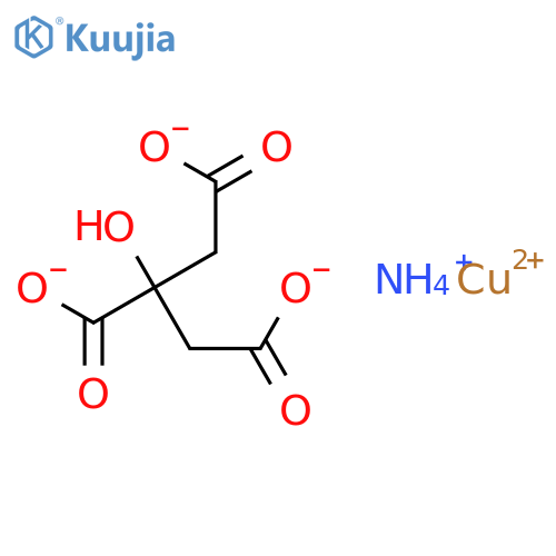 1,2,3-Propanetricarboxylicacid, 2-hydroxy-, copper(2+) ammonium salt (1:?:?) structure