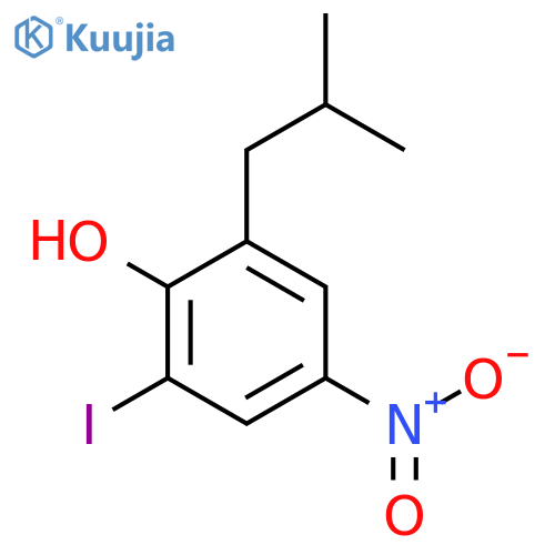 2-iodo-6-(2-methylpropyl)-4-nitrophenol structure