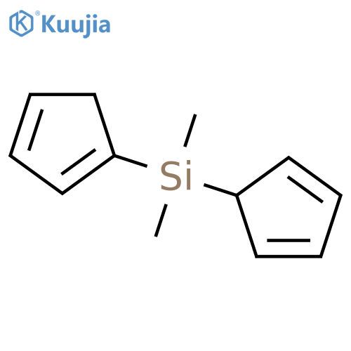 Silane, 1,3-cyclopentadien-1-yl-2,4-cyclopentadien-1-yldimethyl- structure