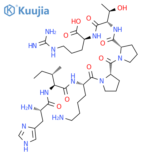 L-ARGININE, L-HISTIDYL-L-ISOLEUCYL-L-LYSYL-L-PROLYL-L-PROLYL-L-THREONYL- structure