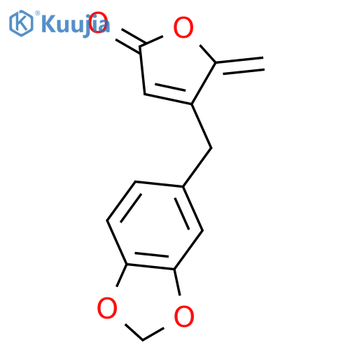 2(5H)-Furanone, 4-(1,3-benzodioxol-5-ylmethyl)-5-methylene- structure