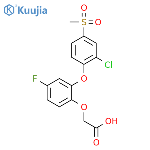 Acetic acid, [2-[2-chloro-4-(methylsulfonyl)phenoxy]-4-fluorophenoxy]- structure