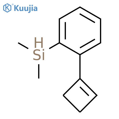 (2-Cyclobuten-1-yldimethylsilyl)benzene structure
