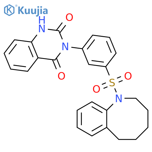 1-Benzazocine,1-[[3-(1,4-dihydro-2,4-dioxo-3(2H)-quinazolinyl)phenyl]sulfonyl]-1,2,3,4,5,6-hexahydro- structure