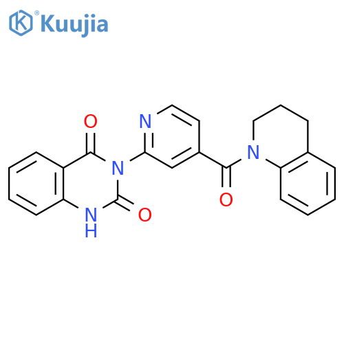 Quinoline,1-[[2-(1,4-dihydro-2,4-dioxo-3(2H)-quinazolinyl)-4-pyridinyl]carbonyl]-1,2,3,4-tetrahydro- structure