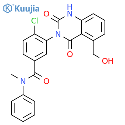 Benzamide,4-chloro-3-[1,4-dihydro-5-(hydroxymethyl)-2,4-dioxo-3(2H)-quinazolinyl]-N-methyl-N-phenyl- structure